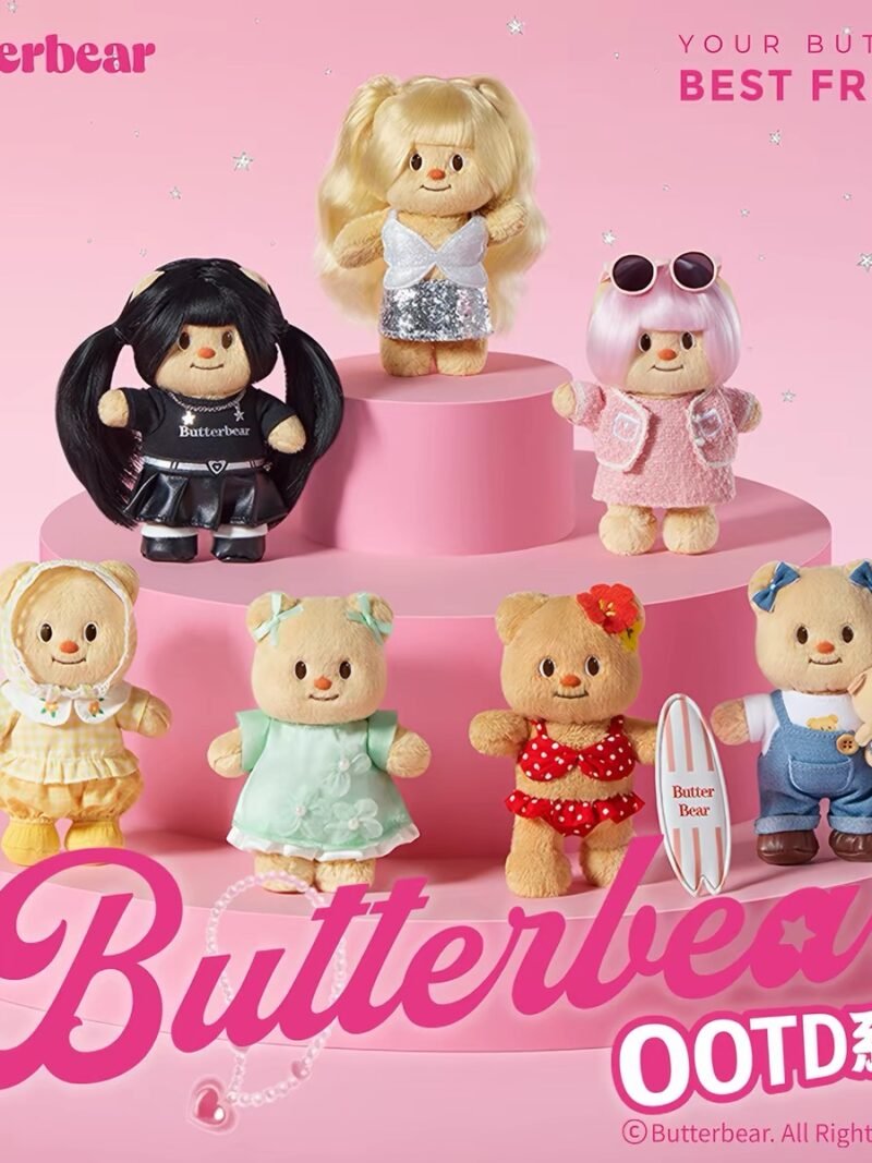 JC202-Butter Bear OOTD Outfit Vinyl Plush