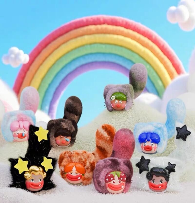 JC257-Ugly Cute Family Rainbow Cat Plush