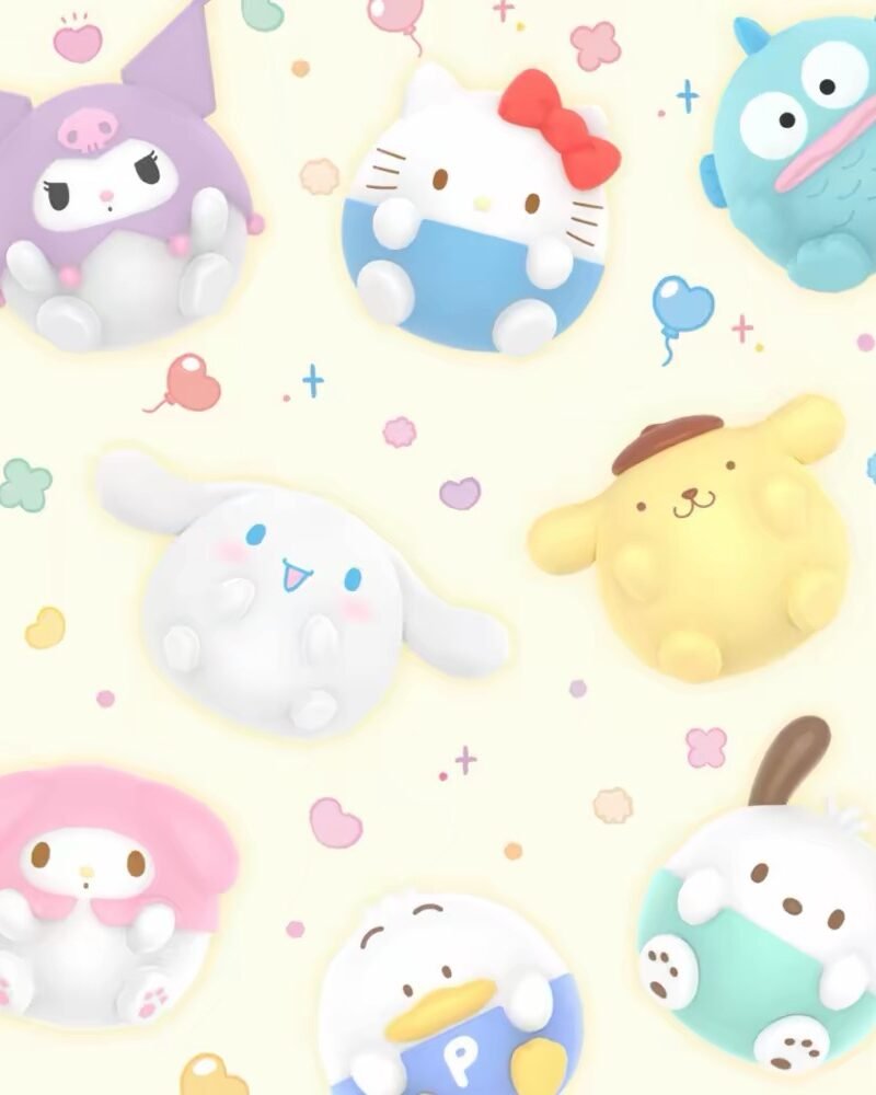 JC296-Sanrio Round Chubby Mini Beans (3 Pieces Per Pack)