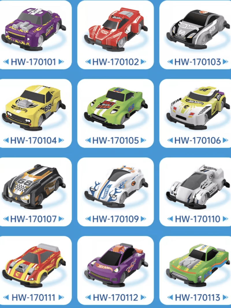 JC348 JC348-CS-Hot Wheels Thumb Pull-Back Car - 2 Mini Cars Inside One Capsule