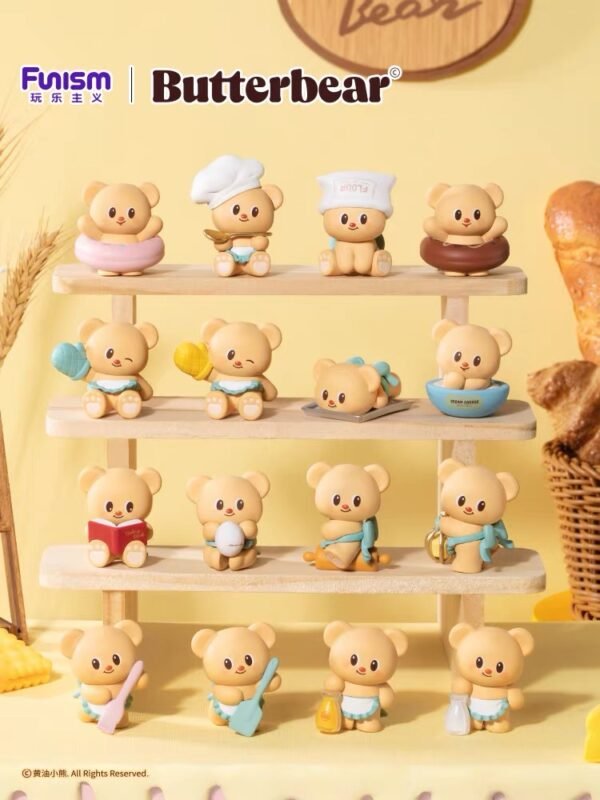 JC349-Butter Bear Baker Bear Heads Series, 3 Pieces Per Box