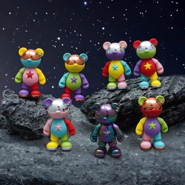 JC434-Teddy Bear Psychedelic Rainbow