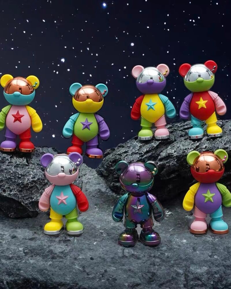 JC434 JC434-Teddy Bear Psychedelic Rainbow