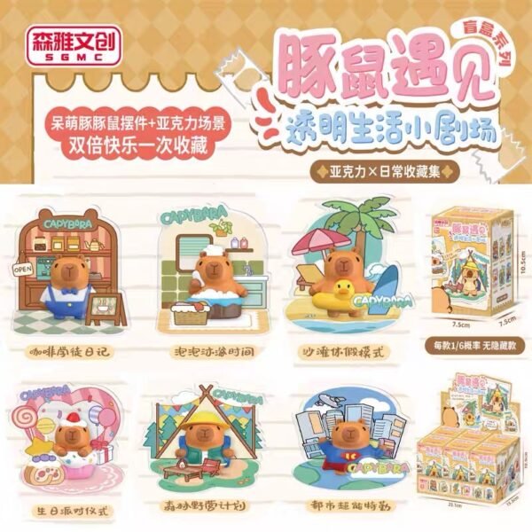 JC444-Guinea Pig Encounter Transparent Life Mini Theater Ornament