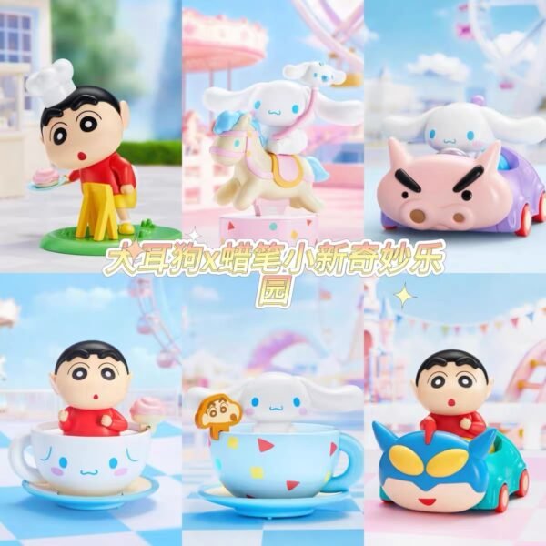 JC658-Cinnamoroll & Crayon Shin-chan Fantasy Town Articulated Figure Blind Box