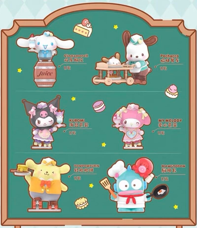 JC667 JC667-Sanrio Family Roller Skate Western Restaurant PVC Blind Box