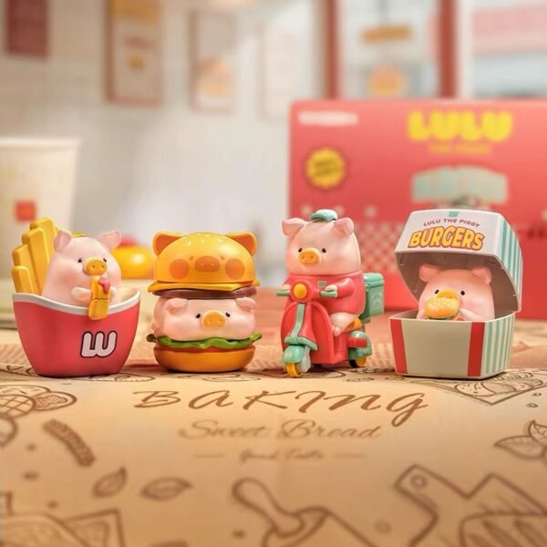 JC722-Lulu The Piggy Can Burger Delivery Articulated Blind Box