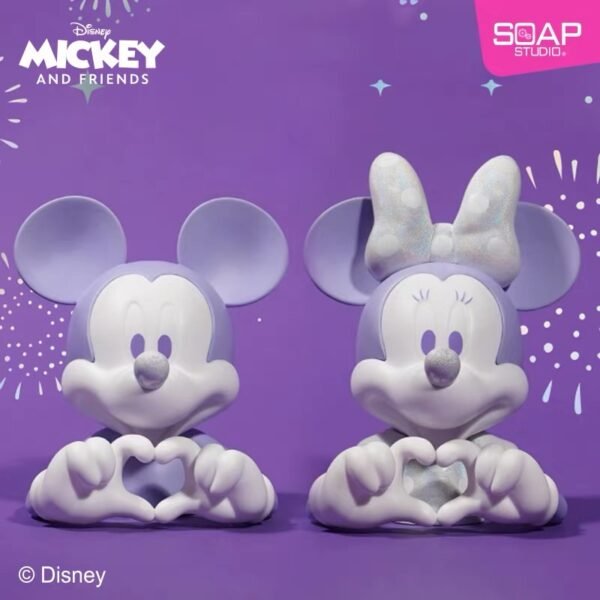 JC851-Heart-Shaped Mini Half Bust Mouse Couple (Dreamy Purple Version)