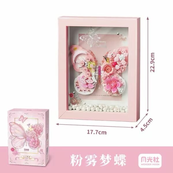 JC974-Star & Moon Butterfly - Pink Mist Butterfly