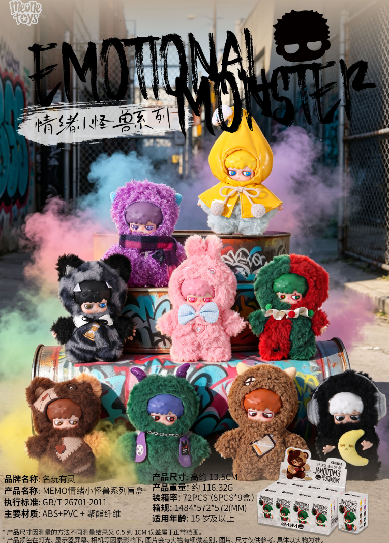 JC1070-MEMO Mood Monster Plush