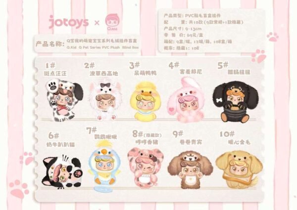 JC1075-Q‑Bao My Cute Pet Baby Series Plush Charm