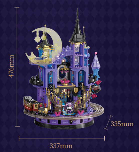 JC1105-Sanrio Street View Series‑Kuromi Amethyst Castle Set