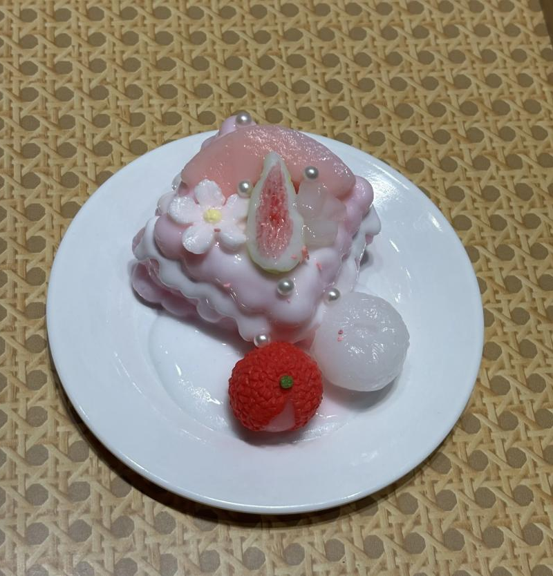 JC1183-Triangle Waffle Pink Fig Lychee