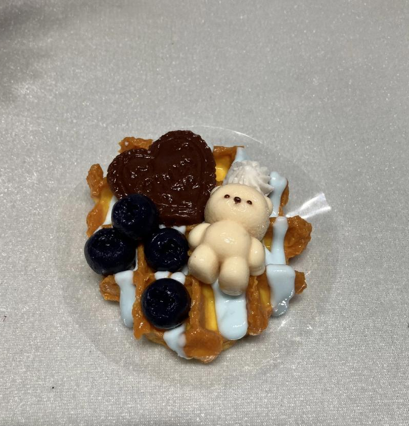 JC1204-Bear Blueberry Heart Waffle
