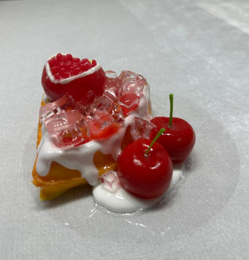 JC1228 JC1228-Triangle Waffle Pomegranate Red Cherry
